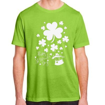 Happy Saint Patrick's Day Shamrock Green Adult ChromaSoft Performance T-Shirt