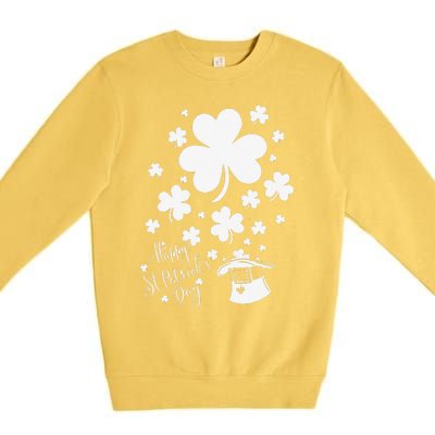 Happy Saint Patrick's Day Shamrock Green Premium Crewneck Sweatshirt