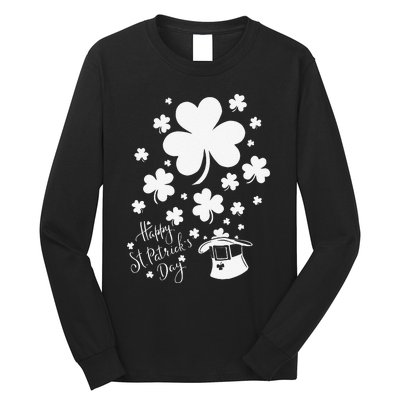 Happy Saint Patrick's Day Shamrock Green Long Sleeve Shirt