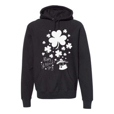 Happy Saint Patrick's Day Shamrock Green Premium Hoodie