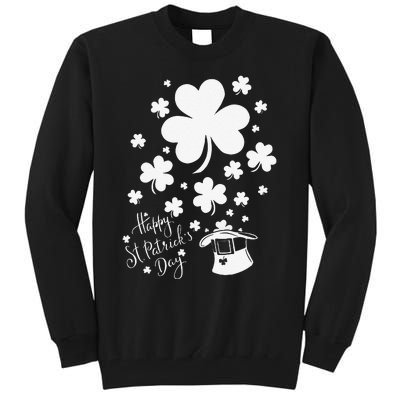 Happy Saint Patrick's Day Shamrock Green Tall Sweatshirt