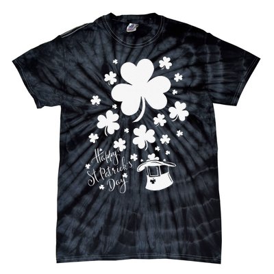 Happy Saint Patrick's Day Shamrock Green Tie-Dye T-Shirt