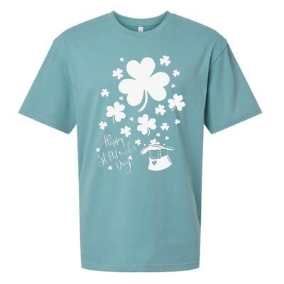 Happy Saint Patrick's Day Shamrock Green Sueded Cloud Jersey T-Shirt