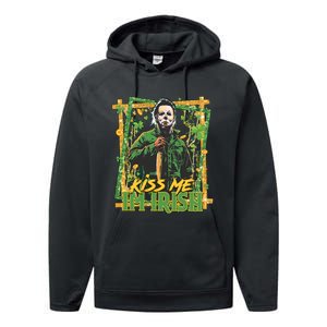 Horror St Patricks Day Me I'm Irish Horror Movie St Patricks Day Performance Fleece Hoodie