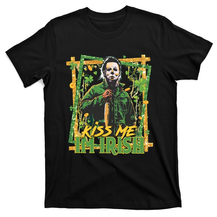 Horror St Patricks Day Me I'm Irish Horror Movie St Patricks Day T-Shirt