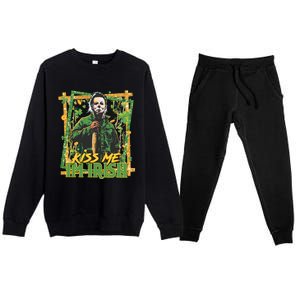 Horror St Patricks Day Me I'm Irish Horror Movie St Patricks Day Premium Crewneck Sweatsuit Set