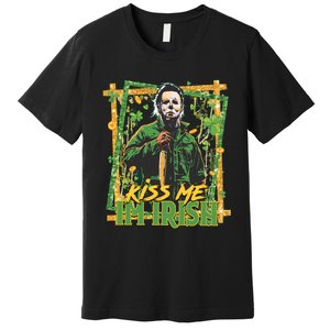 Horror St Patricks Day Me I'm Irish Horror Movie St Patricks Day Premium T-Shirt