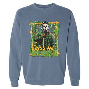 Horror St Patricks Day Me I'm Irish Horror Movie St Patricks Day Garment-Dyed Sweatshirt