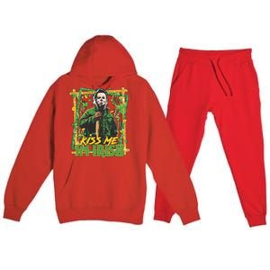 Horror St Patricks Day Me I'm Irish Horror Movie St Patricks Day Premium Hooded Sweatsuit Set