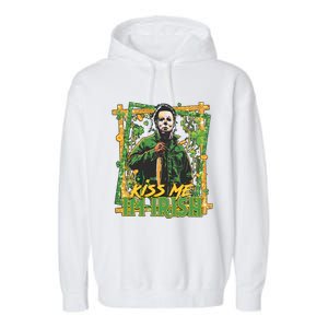 Horror St Patricks Day Me I'm Irish Horror Movie St Patricks Day Garment-Dyed Fleece Hoodie