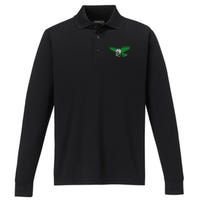 Heavy Slime P.H.I.L.L.Y Eagle Skull Performance Long Sleeve Polo