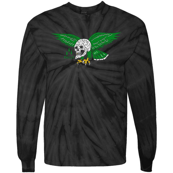 Heavy Slime P.H.I.L.L.Y Eagle Skull Tie-Dye Long Sleeve Shirt