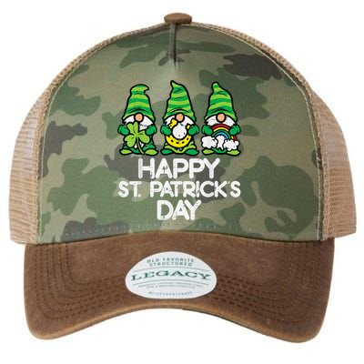 Happy St Patricks Day, St Paddys Day, Funny St Pattys Day Gnomes Legacy Tie Dye Trucker Hat