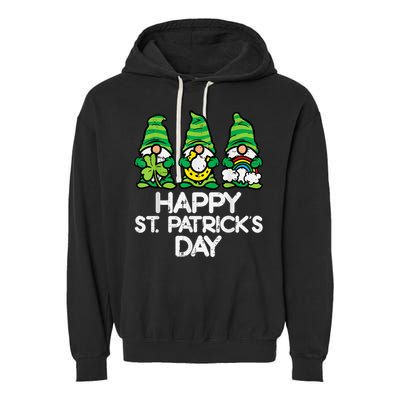 Happy St Patricks Day, St Paddys Day, Funny St Pattys Day Gnomes Garment-Dyed Fleece Hoodie
