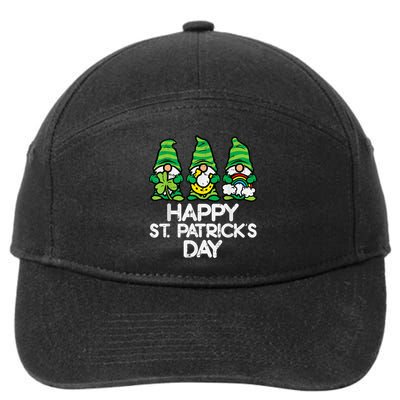 Happy St Patricks Day, St Paddys Day, Funny St Pattys Day Gnomes 7-Panel Snapback Hat