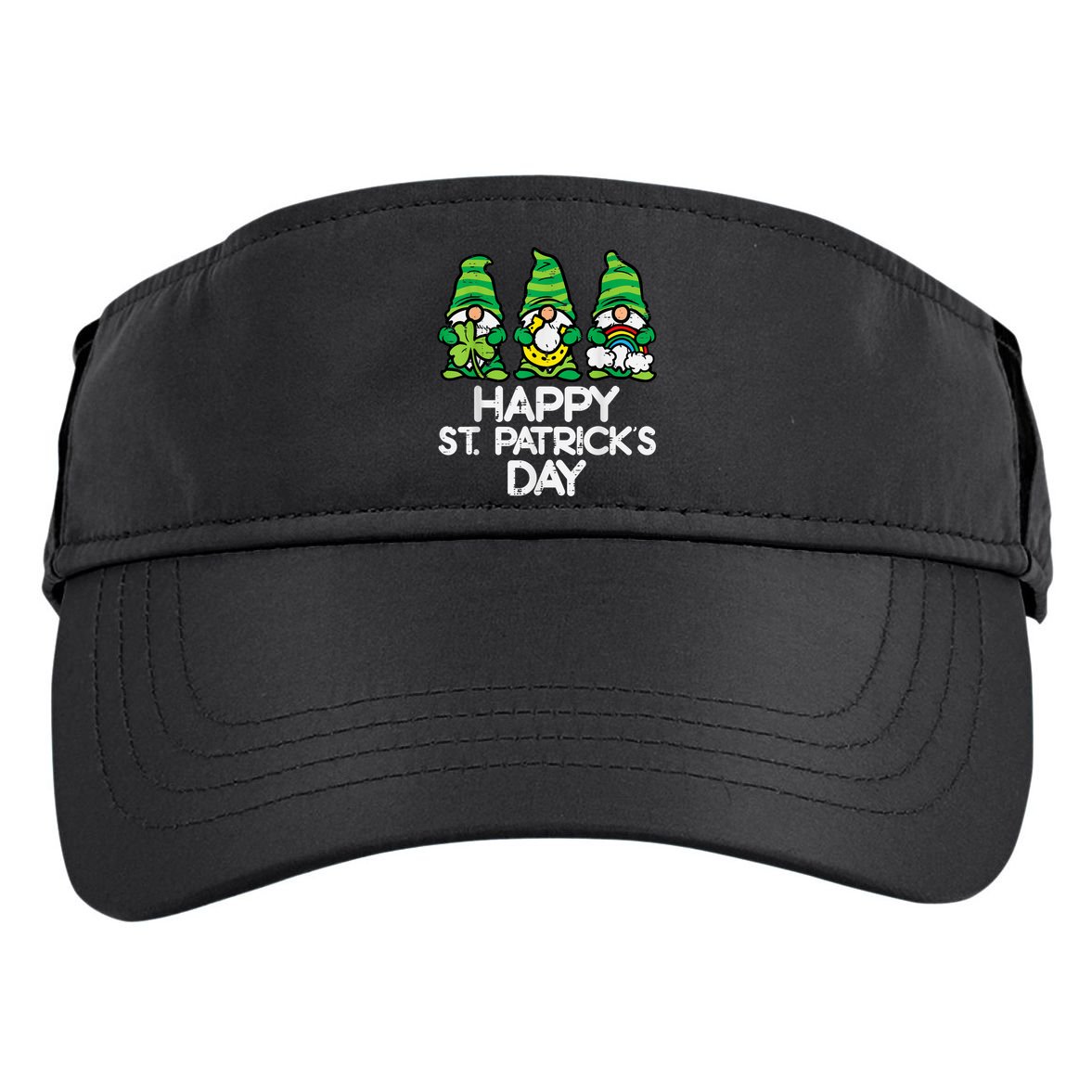 Happy St Patricks Day, St Paddys Day, Funny St Pattys Day Gnomes Adult Drive Performance Visor