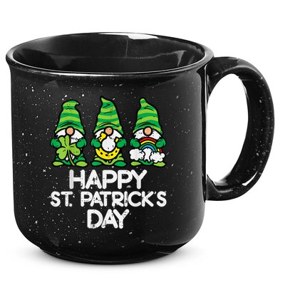 Happy St Patricks Day, St Paddys Day, Funny St Pattys Day Gnomes 15oz Campfire Ceramic Mug
