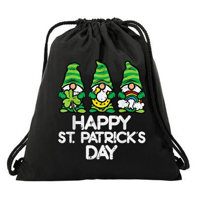 Happy St Patricks Day, St Paddys Day, Funny St Pattys Day Gnomes Drawstring Bag