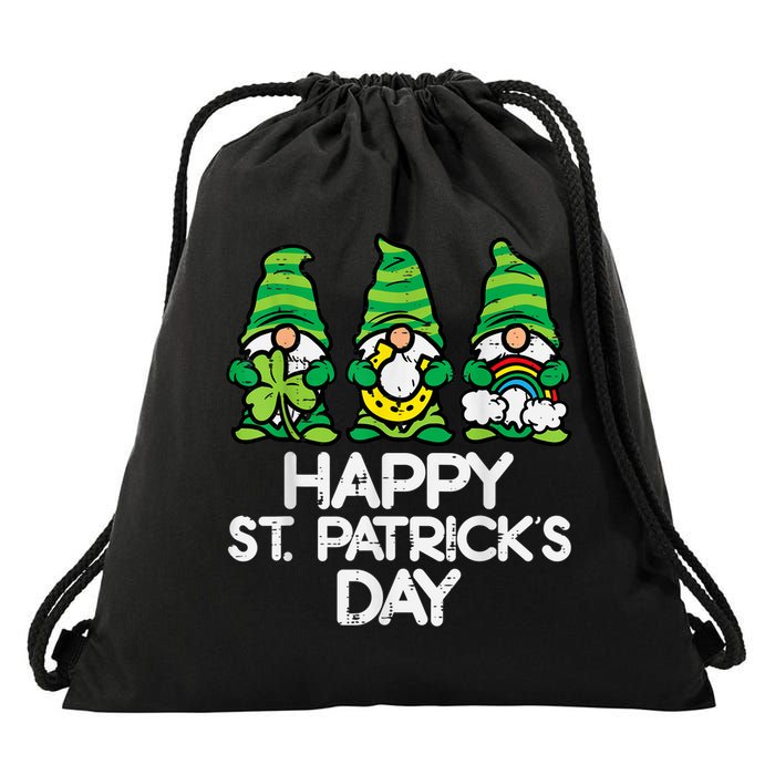 Happy St Patricks Day, St Paddys Day, Funny St Pattys Day Gnomes Drawstring Bag