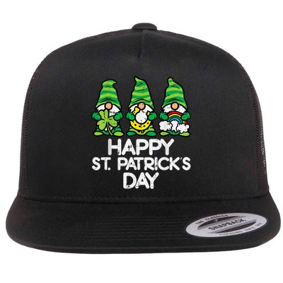 Happy St Patricks Day, St Paddys Day, Funny St Pattys Day Gnomes Flatbill Hat