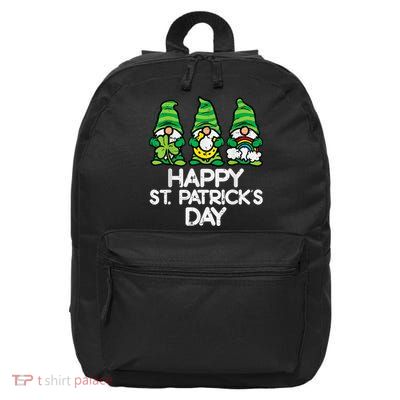Happy St Patricks Day, St Paddys Day, Funny St Pattys Day Gnomes 16 in Basic Backpack