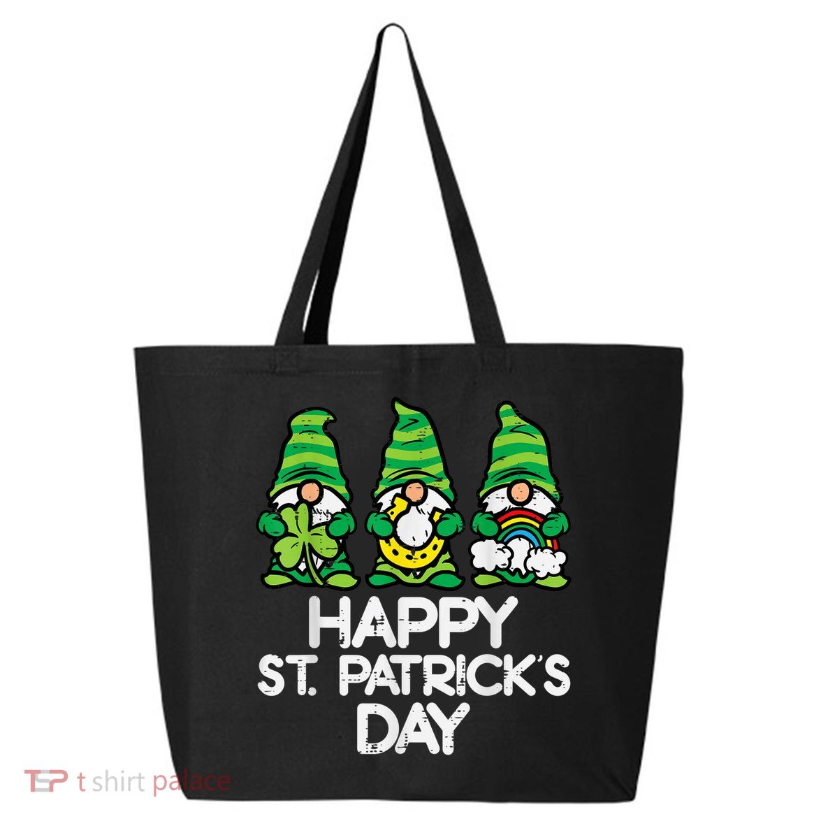 Happy St Patricks Day, St Paddys Day, Funny St Pattys Day Gnomes 25L Jumbo Tote