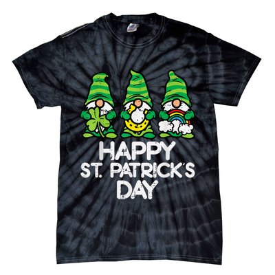 Happy St Patricks Day, St Paddys Day, Funny St Pattys Day Gnomes Tie-Dye T-Shirt