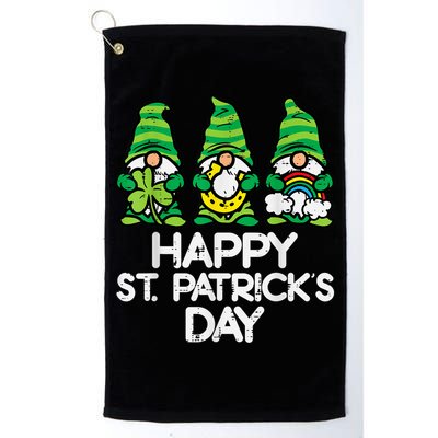 Happy St Patricks Day, St Paddys Day, Funny St Pattys Day Gnomes Golf Towel