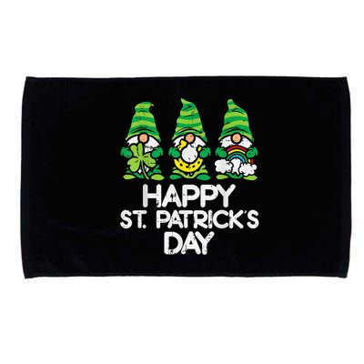 Happy St Patricks Day, St Paddys Day, Funny St Pattys Day Gnomes Microfiber Hand Towel