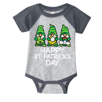 Happy St Patricks Day, St Paddys Day, Funny St Pattys Day Gnomes Infant Baby Jersey Bodysuit