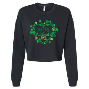 Happy St. Patrick's Day Funny Saint Patrick Irish Girl boy Cropped Pullover Crew