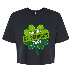 Happy St. Patrick’S Day | Shamrock Funny St. Patrick’S Day Bella+Canvas Jersey Crop Tee