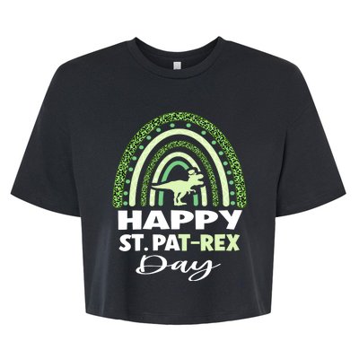 Happy St. Pat Rex Day Dino St PatrickS Day Bella+Canvas Jersey Crop Tee