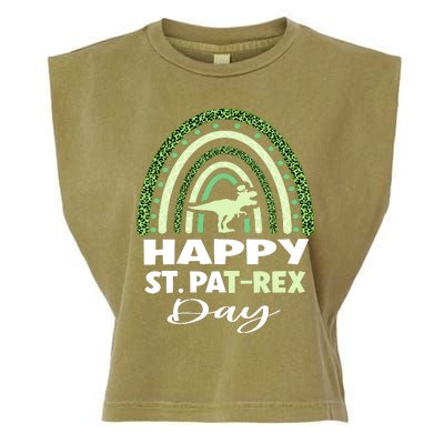 Happy St. Pat Rex Day Dino St PatrickS Day Garment-Dyed Women's Muscle Tee