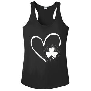 Happy St Patrick's Day Irish Shamrock Heart Family Lucky Day Ladies PosiCharge Competitor Racerback Tank