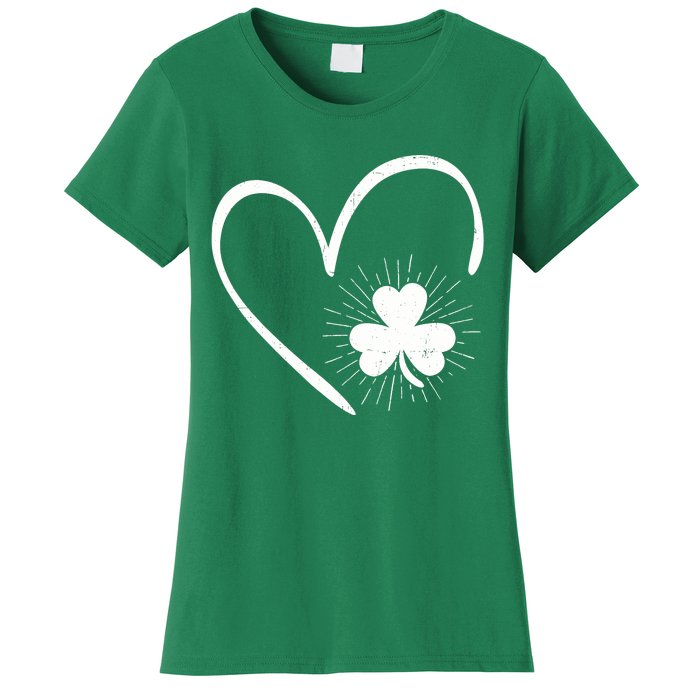 Happy St Patrick's Day Irish Shamrock Heart Family Lucky Day Women's T-Shirt