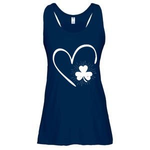 Happy St Patrick's Day Irish Shamrock Heart Family Lucky Day Ladies Essential Flowy Tank