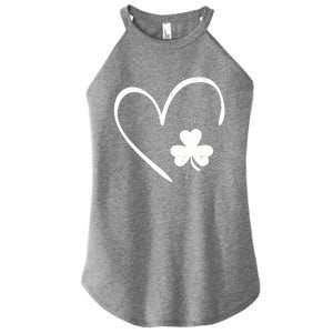 Happy St Patrick's Day Irish Shamrock Heart Family Lucky Day Women's Perfect Tri Rocker Tank