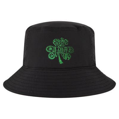 happy st patricks day shamrock glitter irish Cool Comfort Performance Bucket Hat