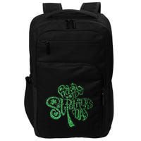 happy st patricks day shamrock glitter irish Impact Tech Backpack