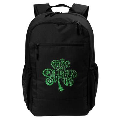 happy st patricks day shamrock glitter irish Backpack