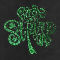 happy st patricks day shamrock glitter irish 25L Jumbo Tote