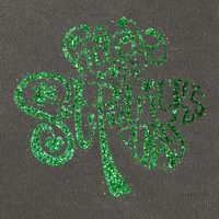 happy st patricks day shamrock glitter irish Cotton Canvas Backpack