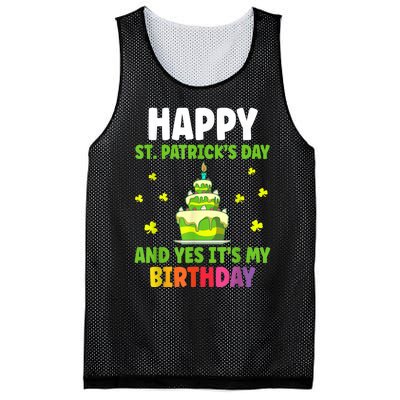 Happy St Patricks Day And Yes Its My Birthday Mesh Reversible Basketball Jersey Tank