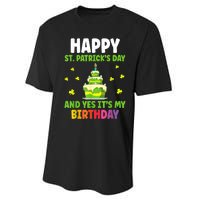 Happy St Patricks Day And Yes Its My Birthday Performance Sprint T-Shirt