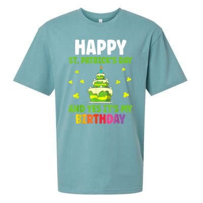 Happy St Patricks Day And Yes Its My Birthday Sueded Cloud Jersey T-Shirt