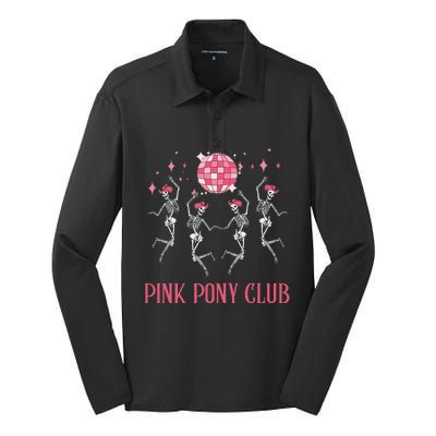 Halloween Skeleton Pony Club Cowgirl Western Birthday Silk Touch Performance Long Sleeve Polo