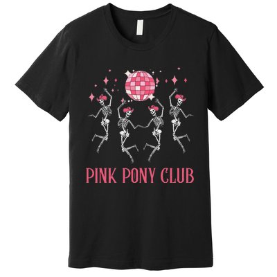 Halloween Skeleton Pony Club Cowgirl Western Birthday Premium T-Shirt