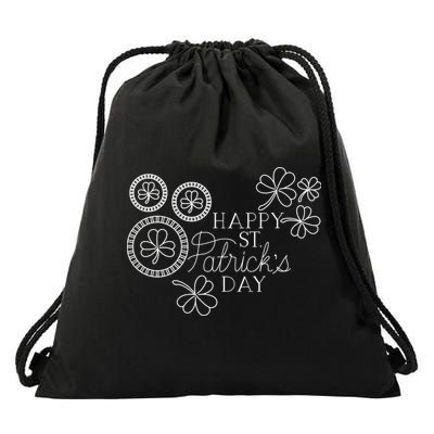 Happy St Patrick's Day Holiday Gift Drawstring Bag