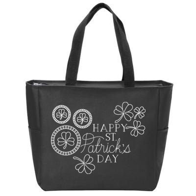 Happy St Patrick's Day Holiday Gift Zip Tote Bag